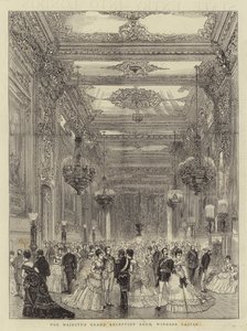Grande Sala de Recepção de Sua Majestade, Castelo de Windsor (gravura) de English School