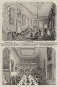 Visita de Sua Majestade ao Castelo de Arundel (gravura) de English School