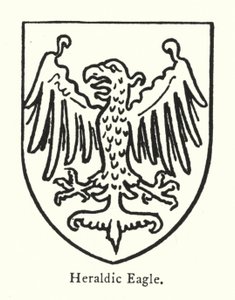 Heraldic Eagle (gravura) de English School