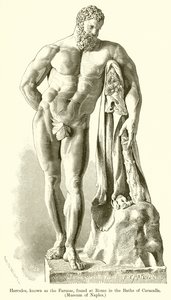 Hércules, conhecido como o Farnese, encontrado em Roma nas Termas de Caracalla. (Museu dos Neples) de English School