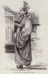 Heungseon Daewongun, pai do rei Gojong da Coreia (litho) de English School