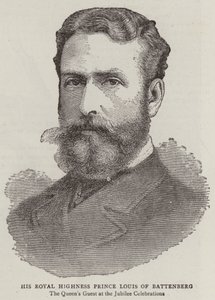 Sua Alteza Real o Príncipe Luís de Battenberg (gravura) de English School