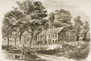 Lar do historiador William H. Prescott, Pepperill, perto de Boston, em 1870, de "American Pictures" publicado pela Religious Tract Society, 1876 de English School