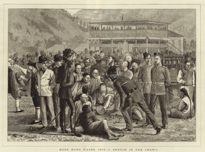 Corridas de Hong Kong em 1876 de English School