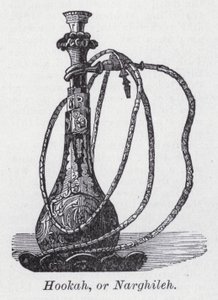 Hookah, ou Narghileh (litho) de English School