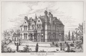 House, Tetlow, Fold, Manchester (gravura) de English School