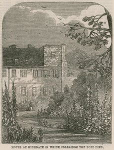 Casa em Highgate, Londres, na qual Samuel Coleridge o poeta morreu de English School