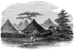 Casa em Magdala, da Expedição Britânica à Abissínia, 1868 de English School
