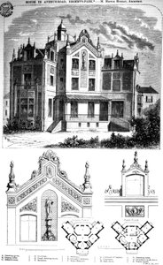 Casa em Avenue Road, Regents Park, projetado por Hector Horeau, 1859 de English School