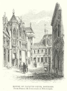 Casa de Jacques Coeur, Bourges (gravura) de English School