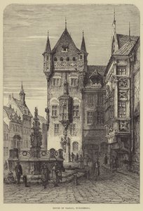 Casa de Nassau, Nuremberga (gravura) de English School