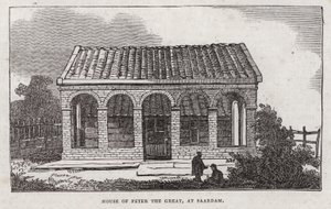 Casa de Pedro O Grande, Saardam (gravura) de English School