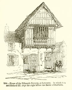 Casa do século XV, em Leicester. Em que é dito que Ricardo III dormiu a noite antes da Batalha de Bosworth