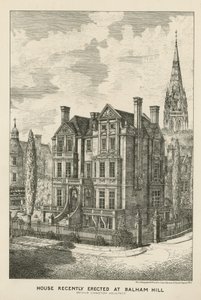 Casa recentemente erigida em Balham Hill de English School