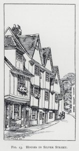 Casas na Rua Silver (gravura) de English School