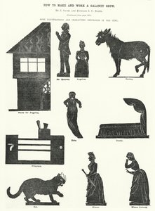 Como Fazer e Trabalhar um Show de Galanty, de J Sachs e Eustace J C Baird (gravura) de English School