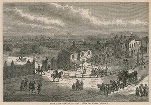 Hyde Park Corner em 1750 de English School