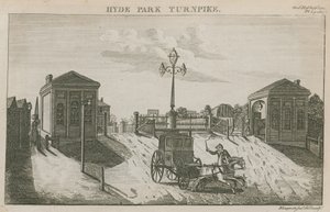 Hyde Park Turnpike, canto de Hyde Park, Londres de English School