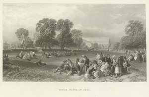 Hyde Park em 1851 de English School