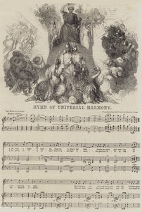Hino de Harmonia Universal (gravura) de English School