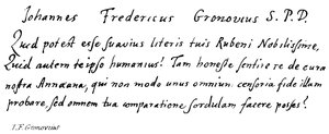 IF Gronovius de English School