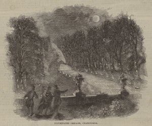 Cascata iluminada, Chatsworth de English School