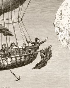Ilustração de George Cruikshank para o poema &39;The Monstre Balloon, de&39; The Ingoldsby Legends ou Mirth and Marvels &39;, de Thomas Ingoldsby, publicado em 1865 de English School