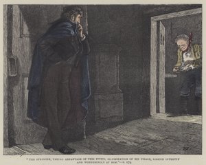 Ilustração para Little Dorrit (gravura colorida) de English School