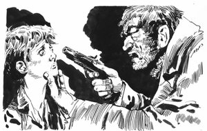 Ilustração para Oliver Twist de Charles Dickens (caneta e tinta) de English School