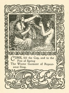 Ilustração para Rubaiyat de Omar Khayyam (litho) de English School