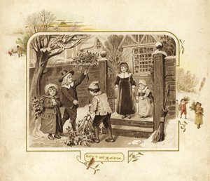 Ilustração para a vinda do pai Natal de English School