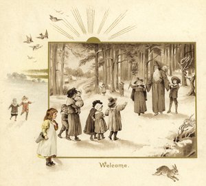 Ilustração para a vinda do pai Natal de English School