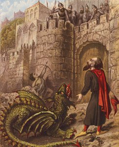 Ilustração para A Guerra Santa de John Bunyan (litografia a cores) de English School