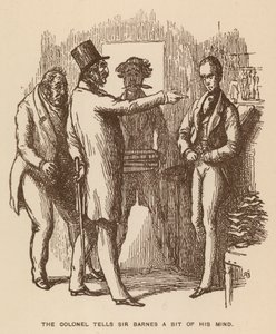 Ilustração para The Newcomes by Thackeray (litho) de English School