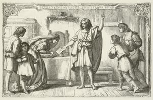 Ilustração para o progresso dos peregrinos por John Bunyan de English School