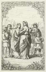 Ilustração para o progresso dos peregrinos por John Bunyan de English School