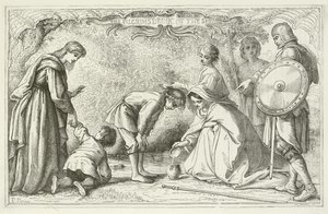 Ilustração para o progresso dos peregrinos por John Bunyan de English School