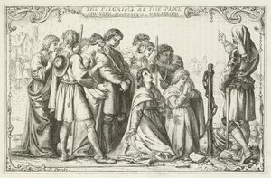 Ilustração para o progresso dos peregrinos por John Bunyan de English School