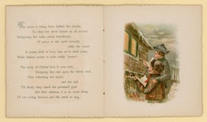 Ilustração para Tidings Of Joy de Dora Ross (litografia a cores) de English School