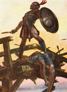 Ilustração para histórias da História Romana (litografia a cores) de English School