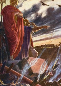 Ilustração para histórias da História Romana (litografia a cores) de English School