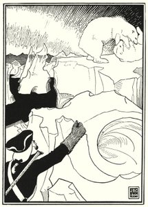 Ilustração para as Aventuras do Barão Munchausen (gravura) de English School