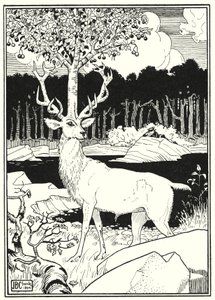 Ilustração para as Aventuras do Barão Munchausen (gravura) de English School