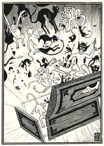 Ilustração para As Aventuras do Barão de Munchausen (gravura) de English School