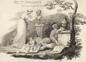 Ilustração de um livro de Thomas Hodson, autor de "Accomplished Tutor" (gravura) de English School