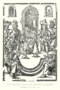 Ilustração da Edição de Homero, publicada em Veneza 1525 (litho) de English School