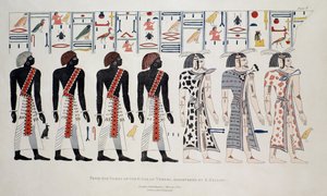 Ilustração das Tumbas dos Reis em Tebas, Descoberto por G. Belzoni, impresso publicado em 1820 de English School