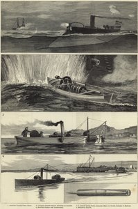 Ilustrações de guerra de torpedos de English School