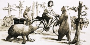 Em 1957, Louis Sutherland, ligeiramente construído, alcançou sua ambição de pedalar pelo mundo de English School