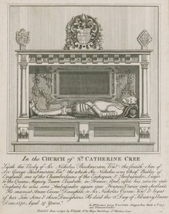 Na Igreja de Santa Catarina Cree, lyeth o corpo de Sir Nicholas Throkmorton de English School